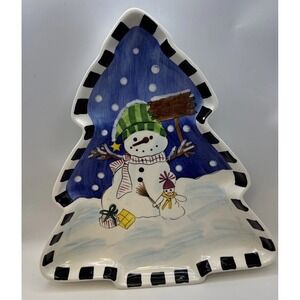 Leslie‎ Beck Ceramic Snowman Tree